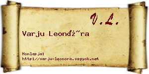 Varju Leonóra névjegykártya